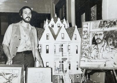 Tom Beauregard, artist, Mineral Wells Hexagon Hotel